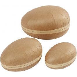 Zweiteilige Eier, L 12+15+18 cm, 3 Stk/ 1 Pck [HOB-54174]