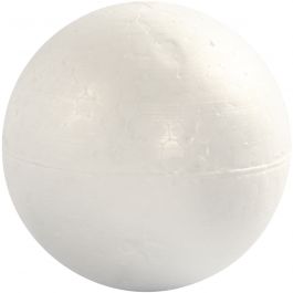 Styropor-Kugeln, D 10 cm, Weiß, 5 Stk/ 1 Pck [HOB-543100]