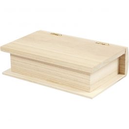 Holzbox in Buchform, Größe 14x9x4 cm, 1 Stk [HOB-54439]