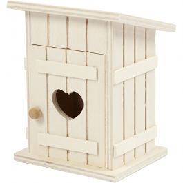 Toilettenhäuschen, L 8 cm, B 6,5 cm, 1 Stk [HOB-54443]