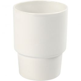 Becher, H 11 cm, D 8,5 cm, Weiß, 2 Stk/ 1 Pck [HOB-556070]