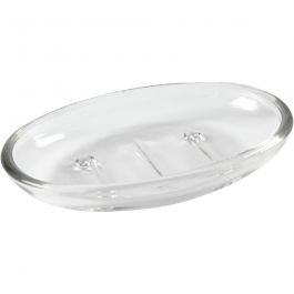 Seifenschale, H 3 cm, L 15 cm, B 9,5 cm, Transparent, 1 Stk [HOB-558640]