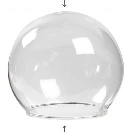 Glaskugel ohne Boden, D 8 cm, Lochgröße 5 cm, Transparent, 4 Stk/ 1 Pck [HOB-55928]