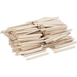 Eisstiele, L 5,5 cm, B 6 mm, Natur, 400 Stk/ 1 Pck [HOB-563021]