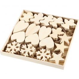 Weihnachtsaufhänger, Größe 9-11 cm, Dicke 4 mm, 90 Stk/ 1 Pck [HOB-56405]