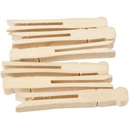 Wäscheklammern, L 9,5 cm, B 1,4 cm, 100 Stk/ 1 Pck [HOB-564452]