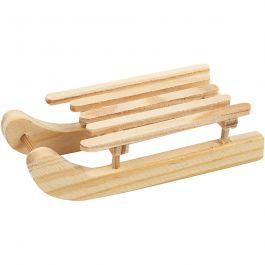 Holzschlitten, Größe 6,5x2,5 cm, 2 Stk/ 1 Pck [HOB-564751]