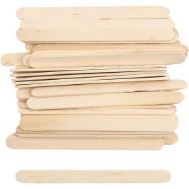 Eisstiele, L 11,5 cm, B 10 mm, Natur, 30 Stk/ 1 Pck [HOB-564762]
