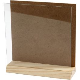 3D-Platte mit Glasscheibe, Größe 15x15 cm, 1 Set [HOB-56746]