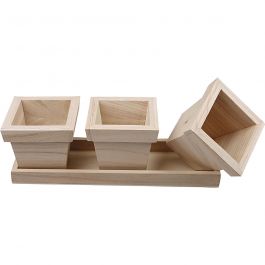 Blumentopf-Set, Größe 27x9x9 cm, 1 Set [HOB-576260]