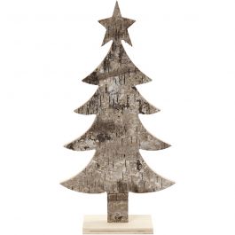 Holz-Weihnachtsbaum, H 26 cm, B 13 cm, 1 Stk [HOB-57923]