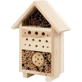 Insektenhotel, H 26,1 cm, T 9,2 cm, B 18,4 cm, 1 Stk [HOB-57954]