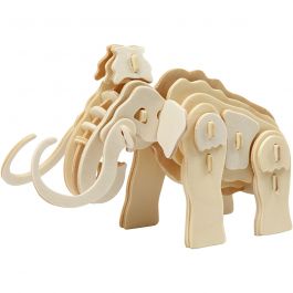 3D-Figuren zum Zusammensetzen, Mammut, Größe 19x8,5x11 cm, 1 Stk [HOB-580503]
