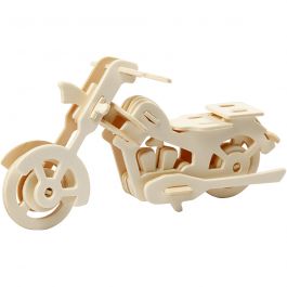 3D-Figuren zum Zusammensetzen, Motorrad, Größe 19x9x9 cm, 1 Stk [HOB-580504]
