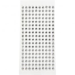 Strasssteine, D 5 mm, Silber, 144 Stk/ 1 Pck [HOB-586042]