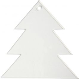 Anhänger aus Acryl, Weihnachtsbaum, H 8 cm, Dicke 2 mm, 5 Stk/ 1 Pck [HOB-592980]