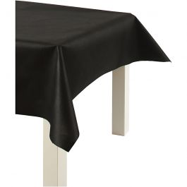 Tischtuch aus Stoffimitat, B 125 cm, 70 g, Schwarz, 10 m/ 1 Rolle [HOB-594002]