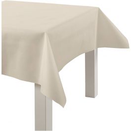 Tischtuch aus Stoffimitat, B 125 cm, 70 g, Creme, 10 m/ 1 Rolle [HOB-594021]