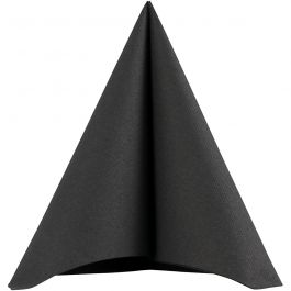 Servietten, Größe 40x40 cm, 60 g, Schwarz, 20 Stk/ 1 Pck [HOB-598002]