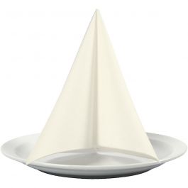 Servietten, Größe 40x40 cm, 60 g, Naturweiß, 20 Stk/ 1 Pck [HOB-598021]