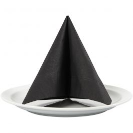 Servietten, Größe 33x33 cm, Schwarz, 20 Stk/ 1 Pck [HOB-599002]