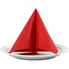 Servietten, Größe 33x33 cm, Rot, 20 Stk/ 1 Pck [HOB-599003]