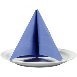 Servietten, weißer Rückseite, Größe 33x33 cm, Hellblau, 20 Stk/ 1 Pck [HOB-599011]