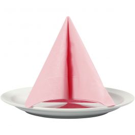 Servietten, Größe 33x33 cm, Rosa, 20 Stk/ 1 Pck [HOB-599017]