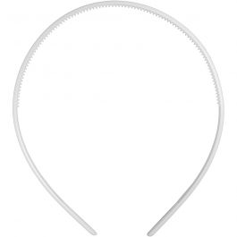 Haarreifen, B 8 mm, Weiß, 5 Stk/ 1 Pck [HOB-600801]