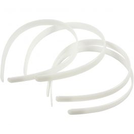Haarreifen, B 13 mm, Weiß, 5 Stk/ 1 Pck [HOB-601031]