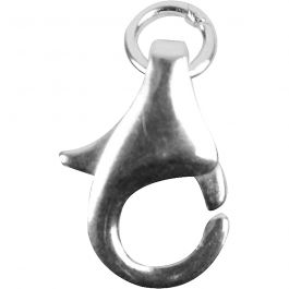 Karabinerverschluss, Sterlingsilber, L 11 mm, 5 Stk/ 1 Pck [HOB-60830]