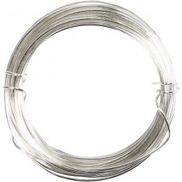 Silberdraht, Dicke 0,8 mm, Versilbert, 6 m/ 1 Rolle [HOB-61008]