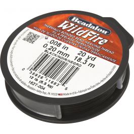 Schmuckdraht, Dicke 0,2 mm, Schwarz, 18.30 m/ 1 Rolle [HOB-61013]