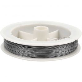 Schmuckdraht, Dicke 0,38 mm, Silber, 100 m/ 1 Rolle [HOB-61586]