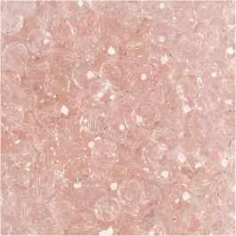 Glasschliffperlen, Größe 3x4 mm, Lochgröße 0,8 mm, Rosa, 100 Stk/ 1 Pck [HOB-61666]