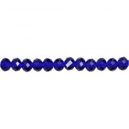 Glasschliffperlen, Größe 5x6 mm, Lochgröße 1 mm, Blau opal, 100 Stk/ 1 Pck [HOB-61669]