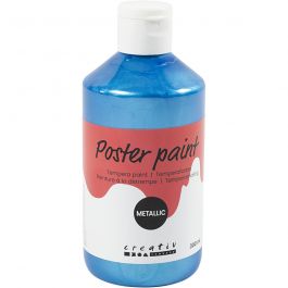 Temperafarbe Metallic, Blau, 300 ml/ 1 Pck [HOB-629855]