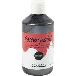 Temperafarbe Metallic, Schwarz, 300 ml/ 1 Pck [HOB-629884]