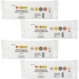 Selbsthärtender Ton, Weiß, 4x1000 g/ 1 Pck [HOB-677109]