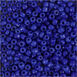 Rocailleperlen, D 3 mm, Größe 8/0, Lochgröße 0,6-1,0 mm, Blau, 25 g/ 1 Pck [HOB-682051]