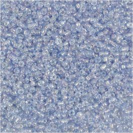 Rocailleperlen, D 1,7 mm, Größe 15/0, Lochgröße 0,5-0,8 mm, Hellblau, 25 g/ 1 Pck [HOB-686790]