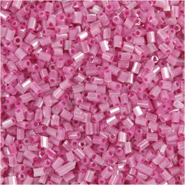 Rocaille Seed Beads 2-cut, D 1,7 mm, Größe 15/0, Lochgröße 0,5 mm, Rosa, 500 g/ 1 Btl. [HOB-68783]