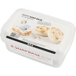 Weiße Sheabutter-Seifenbasis, Weiß, 1 kg [HOB-70035]