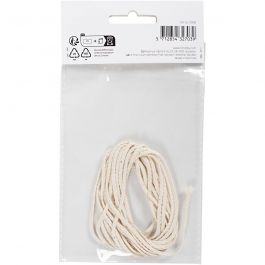 Docht , Geeignet für getauchte Kerzen (Durchm. 15–22 mm) und geformte Kerzen (Durchm. 40–60 mm), 100 g, 3 m/ 1 Pck [HOB-733181]