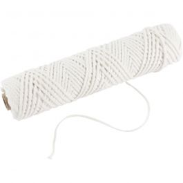 Docht , Geeignet für getauchte Kerzen (Durchm. 30 mm) und geformte Kerzen (Durchm. 80–100 mm) , B 2 mm, 100 g, 50 m/ 1 Rolle [HOB-73321]