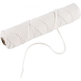 Docht für Kerzen aus Stearin, Geeignet für geformte Kerzen mit einem Durchmesser von 50–70 mm, 100 g, 80 m/ 1 Rolle [HOB-73322]