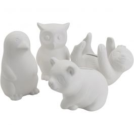 Behälter für Figurenmünzen, Tiere, Größe 8,5-11 cm, Inhalt kann variieren , 4x6 Stk/ 1 Pck [HOB-744445]