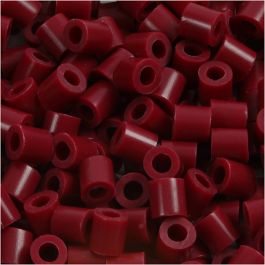 Bügelperlen, Größe 5x5 mm, Lochgröße 2,5 mm, medium, Weinrot (32239), 6000 Stk/ 1 Pck [HOB-751041]