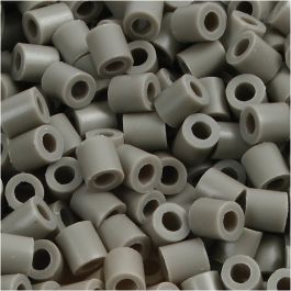 Bügelperlen, Größe 5x5 mm, Lochgröße 2,5 mm, medium, Aschgrau (32226), 1100 Stk/ 1 Pck [HOB-751080]