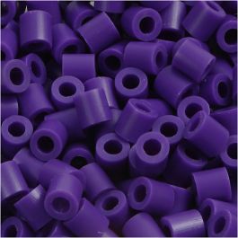 Bügelperlen, Größe 5x5 mm, Lochgröße 2,5 mm, medium, Dunkellila (32234), 6000 Stk/ 1 Pck [HOB-751111]